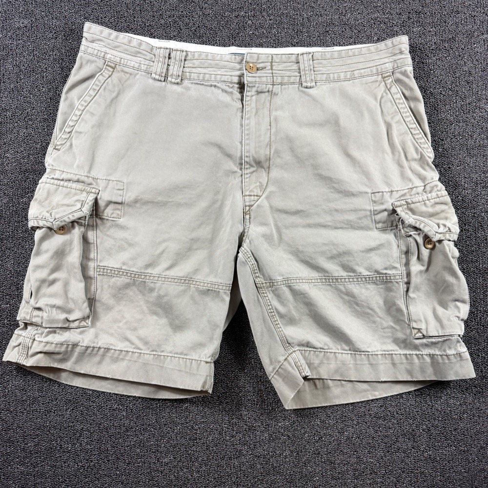 Vintage Polo Ralph Lauren Mens 40 Cargo Shorts 9" Inseam Beige Khaki Paratrooper